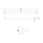 white wall mounted grab rail-tapron