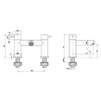 Bath filler tap dimensions Tapron