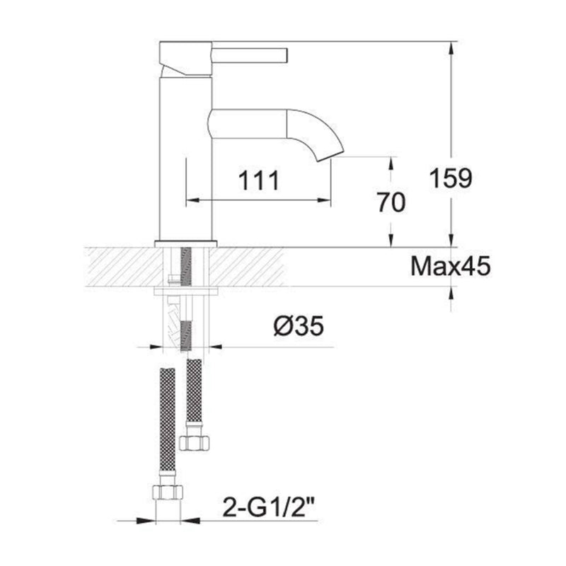 Bath Taps Uk Technical Drawing-Tapron