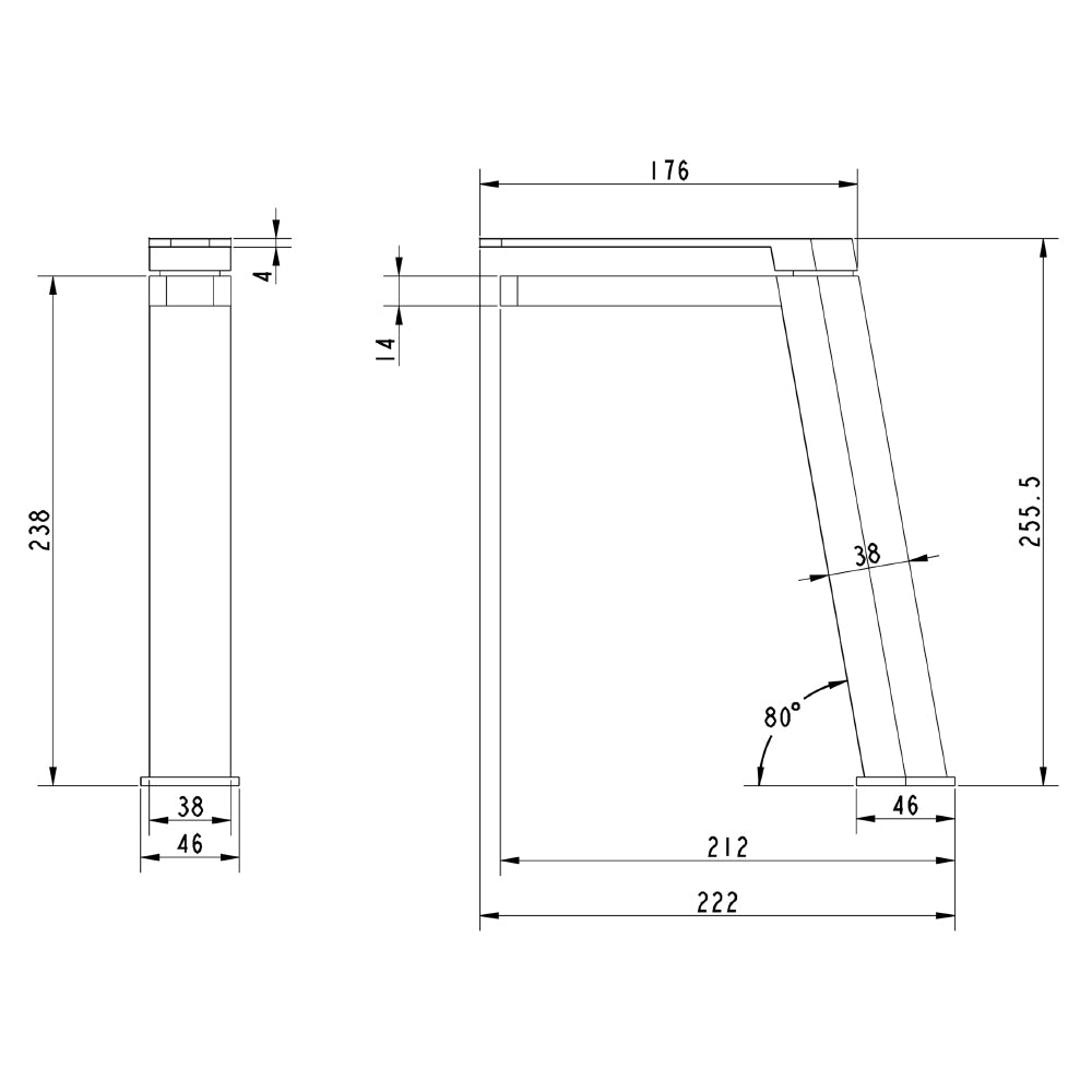 basin mixer tap-Drawing Technical