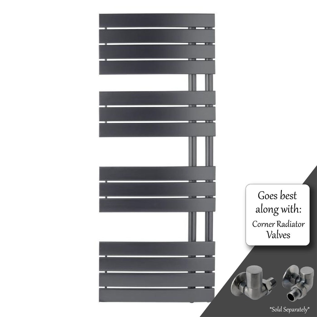 designer towel radiator black