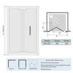 bi fold shower enclosure  - tapron