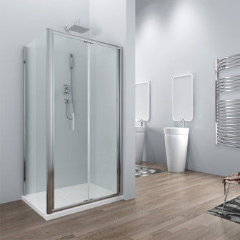 Bifold Door Semi Shower Enclosure - 1950mm - 6mm Secondary image