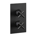 Black Thermostatic Concealed 1 Outlet Shower Valve - Tapron
