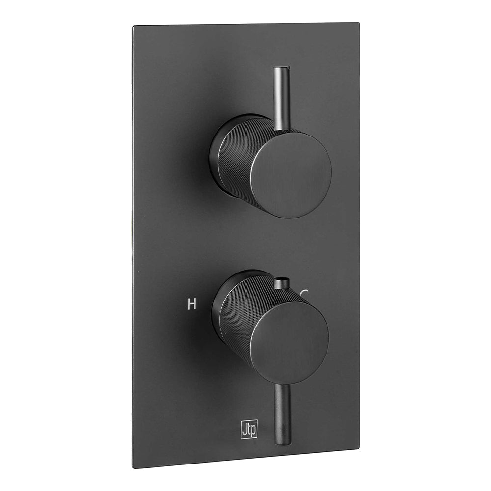 VOS Portrait 2 Outlet Thermostatic Concealed Shower Valve with Designer Handle - Matt Black [DH28671AMB]