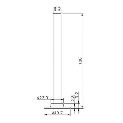 matt black radiator valves pipe technical drawing-tapron