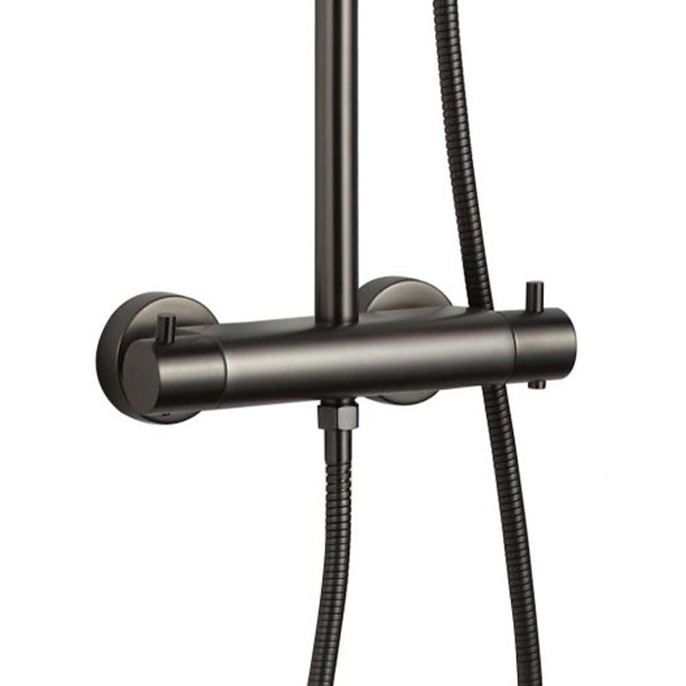 Thermostatic mixer shower brushed black