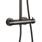 Thermostatic mixer shower brushed black