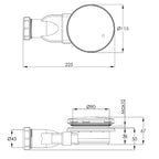 shower waste trap Technical Drawing