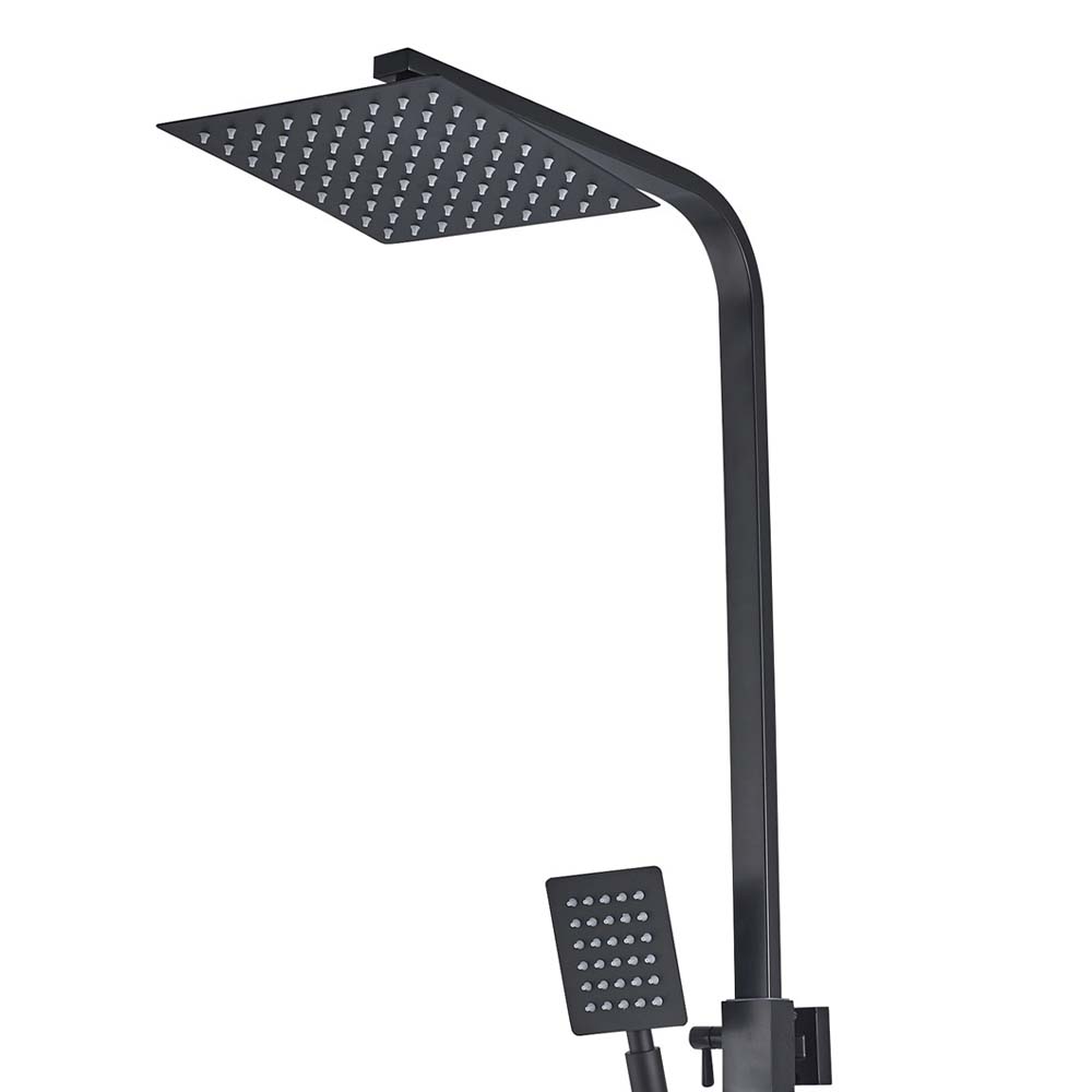 Black Shower Mixer with Two Outlet - Matt Black Finish Secondary image