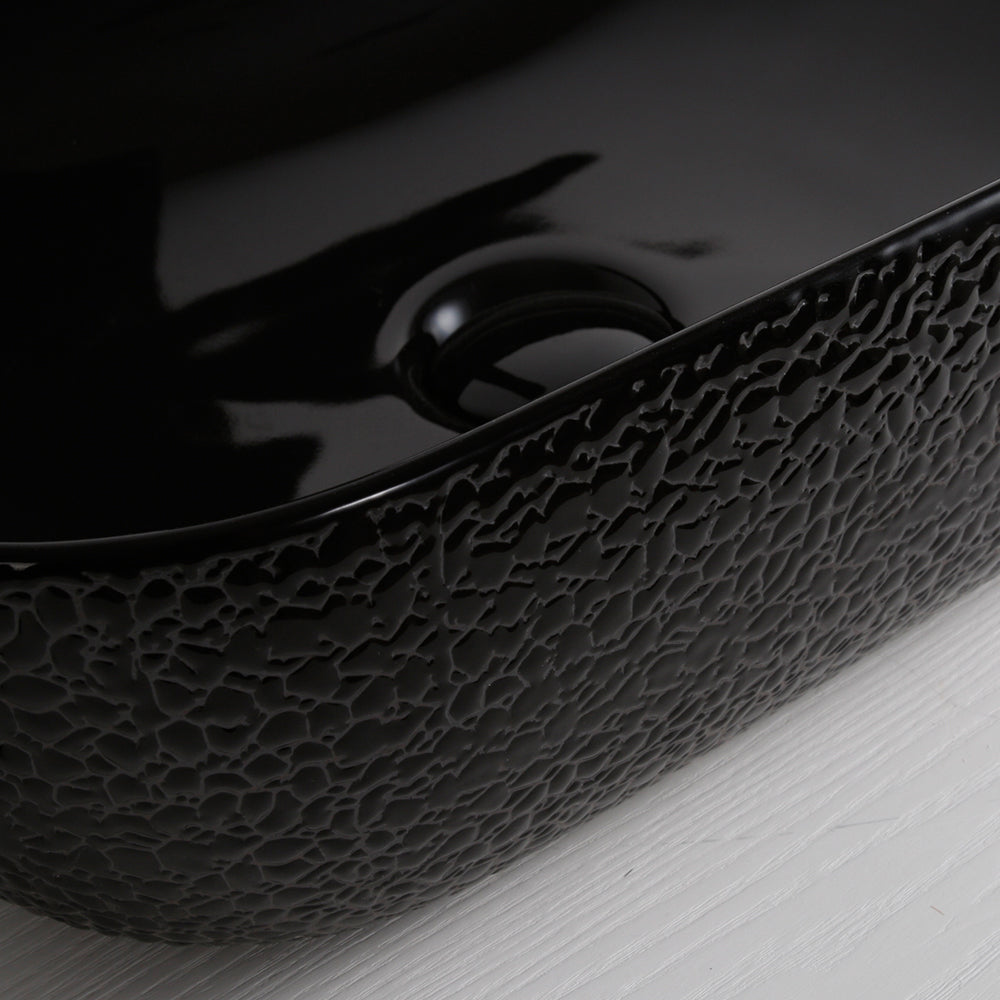 countertop basin black