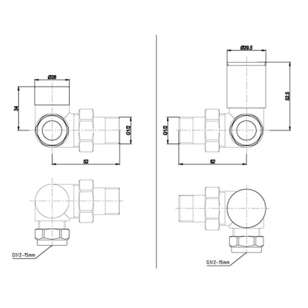 Towel Rail Radiator Valves