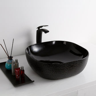 black countertop bathroom sink Main image