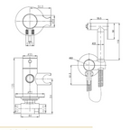 bidet shower toilet Technical Drawing-Tapron