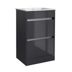 black floor standing vanity unit - Tapron