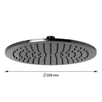 Brushed Black Rainfall Shower Head 250mm & Shower Arm 400mm Secondary image