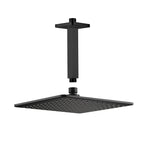 shower head and arm square black