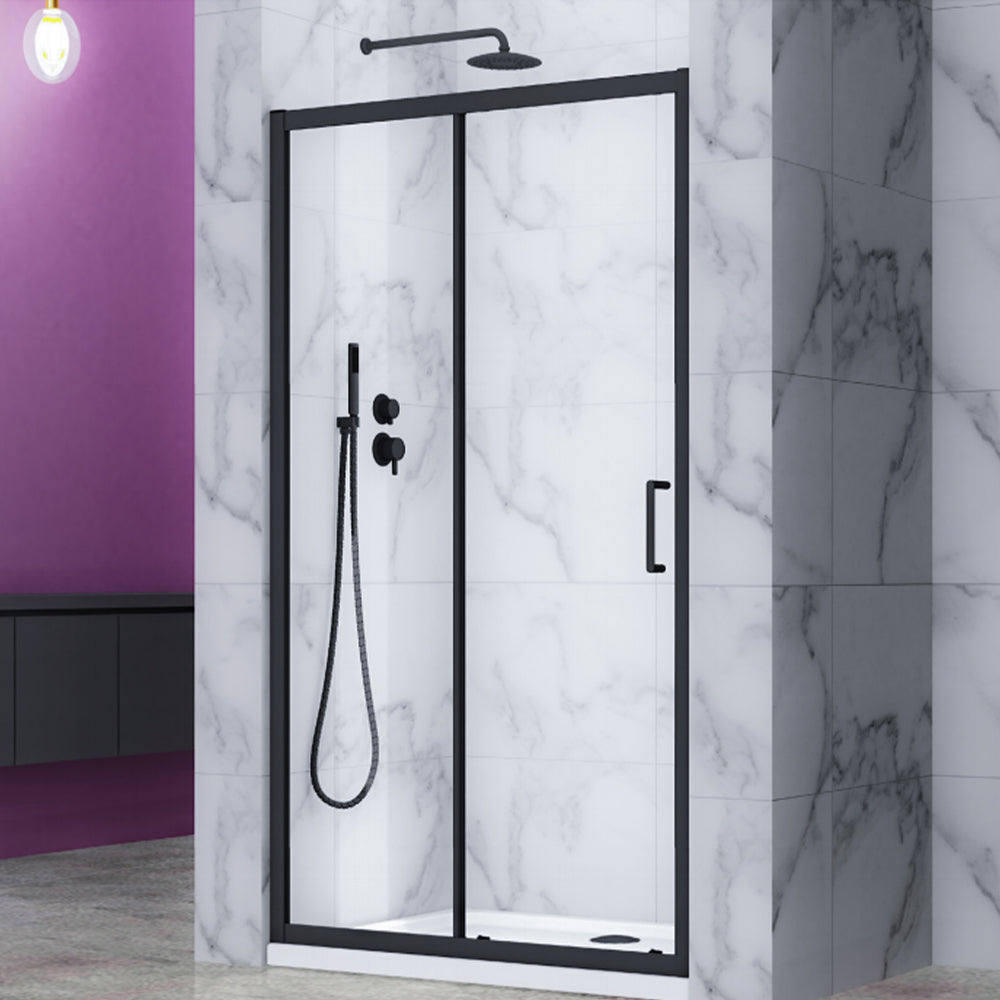 black shower enclosure sliding door - tapron
