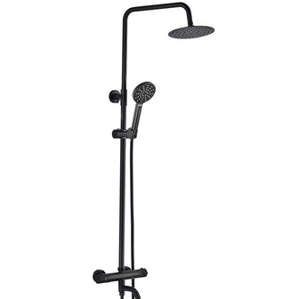 Black Shower Riser Rail Kit with 3 Outlet Exposed Shower Valve Main image