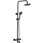 Black Shower Riser Rail Kit with 3 Outlet Exposed Shower Valve