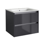 black vanity unit