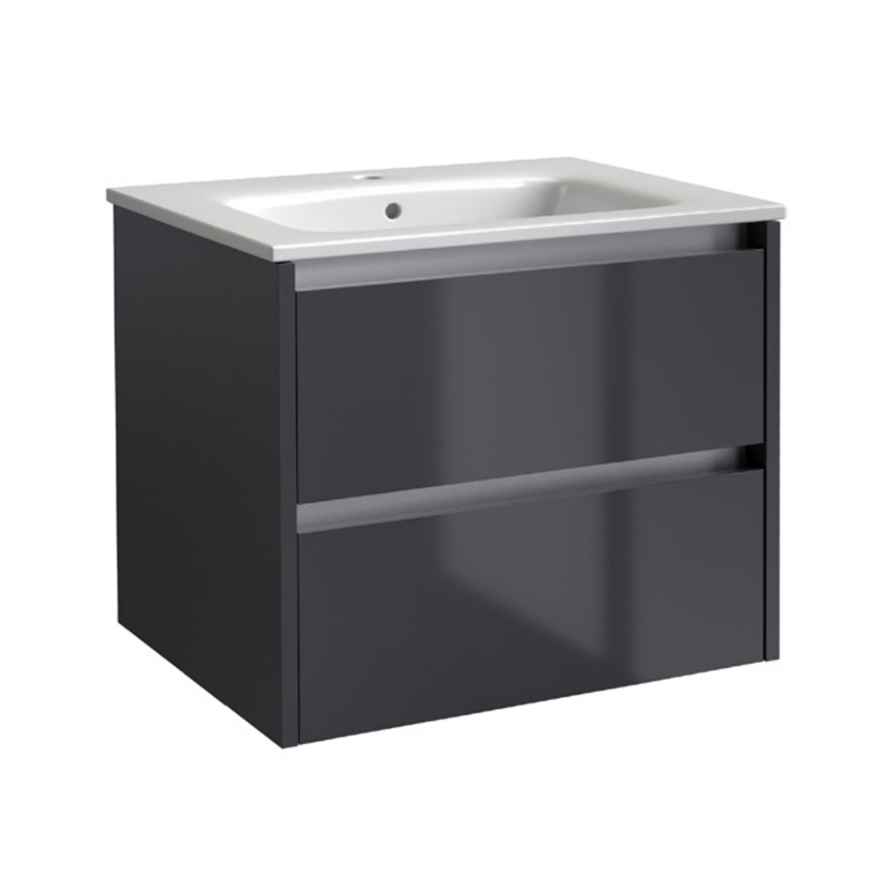 black vanity unit