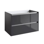 wall hung black vanity unit - Tapron