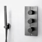 black three  way concealed shower valve