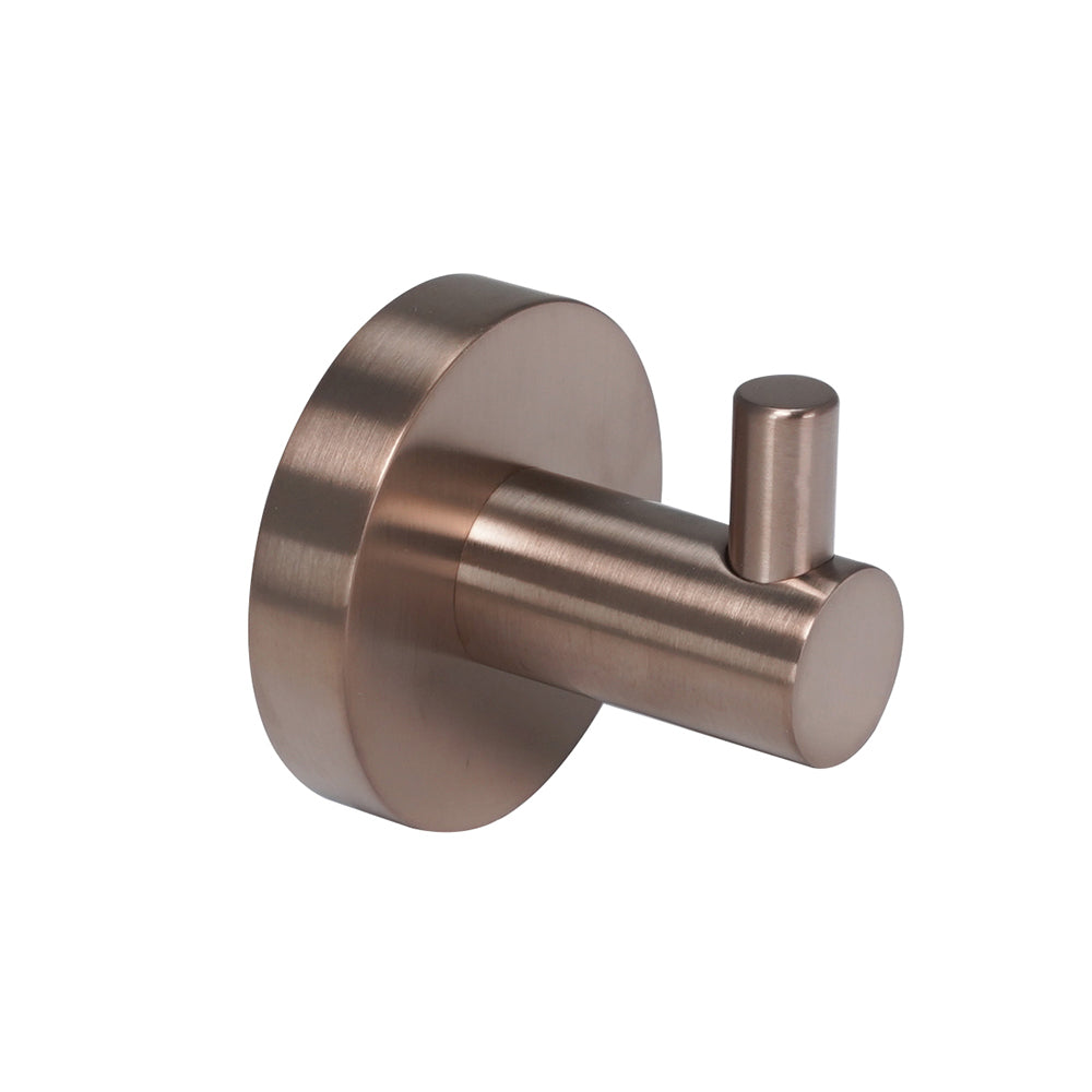 Wall-Mounted Single Robe Hook- Brushed Bronze Secondary image