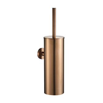 Modern Wall-Mounted Toilet Brush and Holder - Brushed Bronze Secondary image