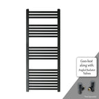 Black Towel Radiator 1200 x 500
