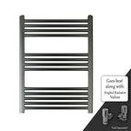 800mm x 600mm black radiator towel rail