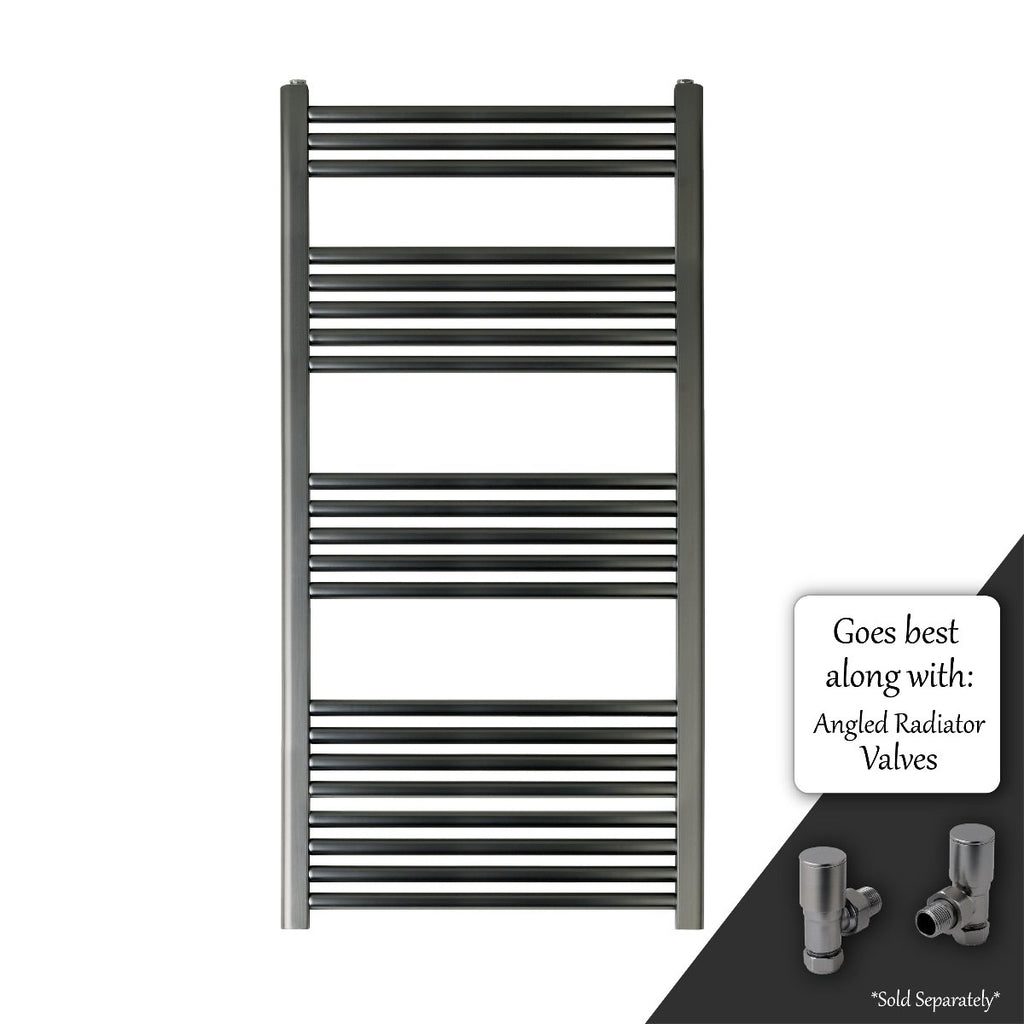 radiator towel rail black 1200mm x 600mm