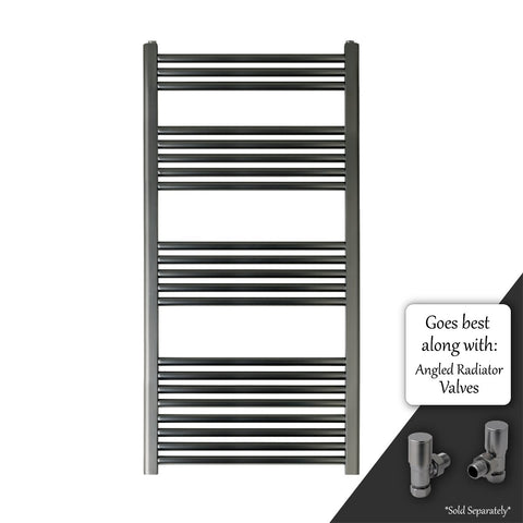 black towel radiator 1200 x 600