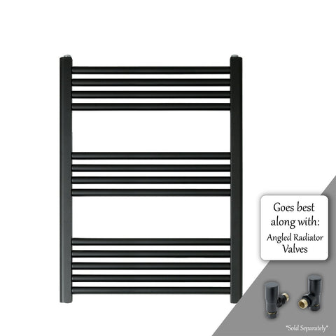 matt black heated towel rail