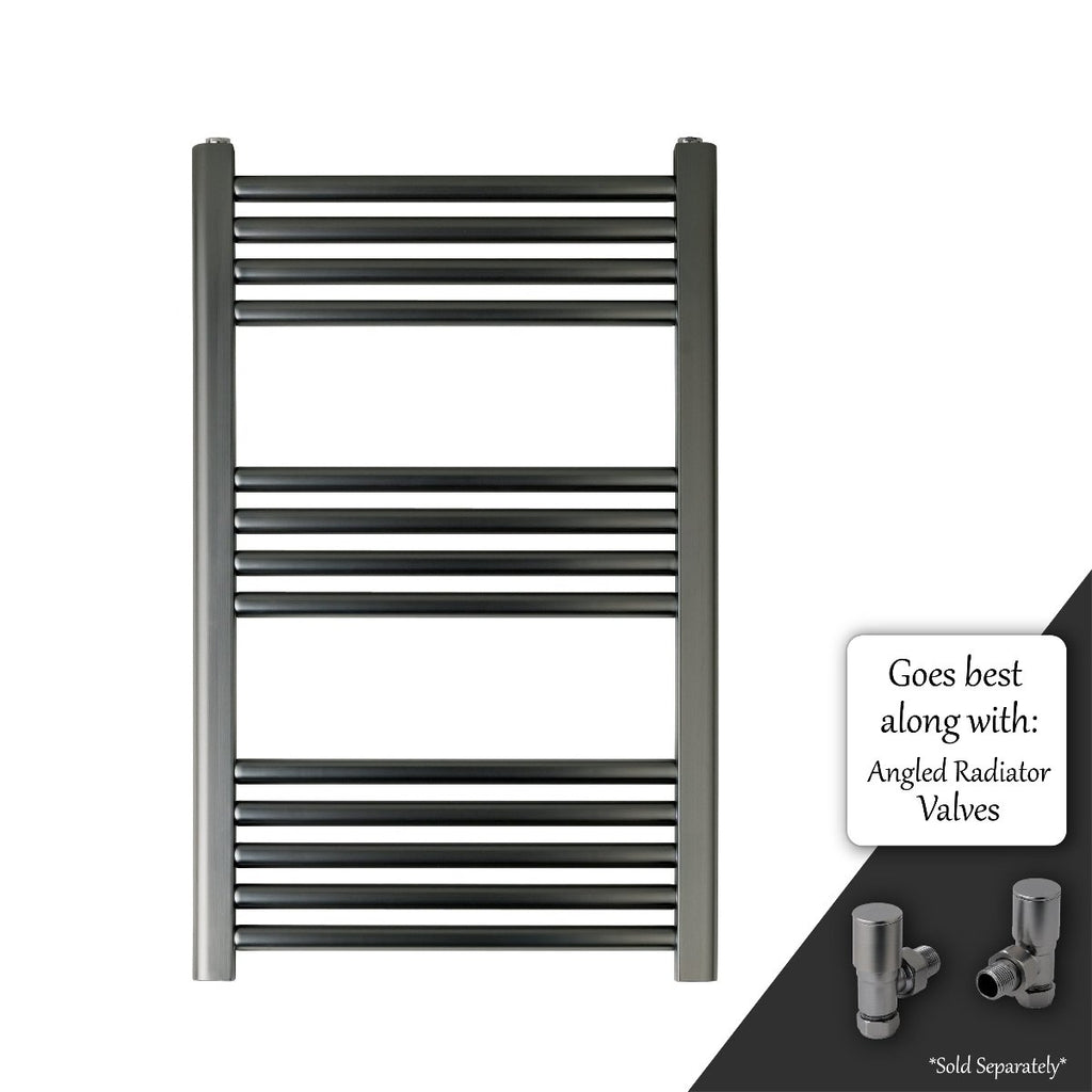 brushed brass 800 x 500 dual fuel towel radiator