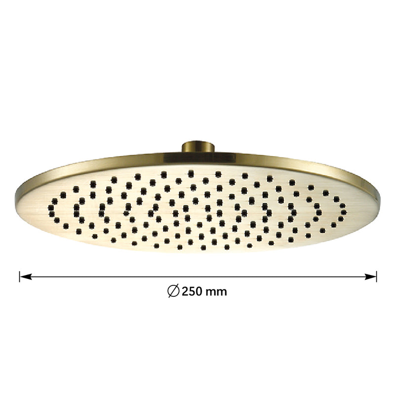 brushed brass shower head - tapron