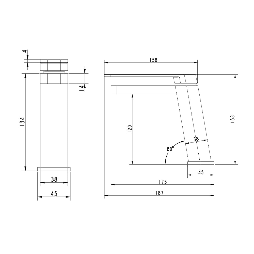 modern sink taps-Drawing Technical