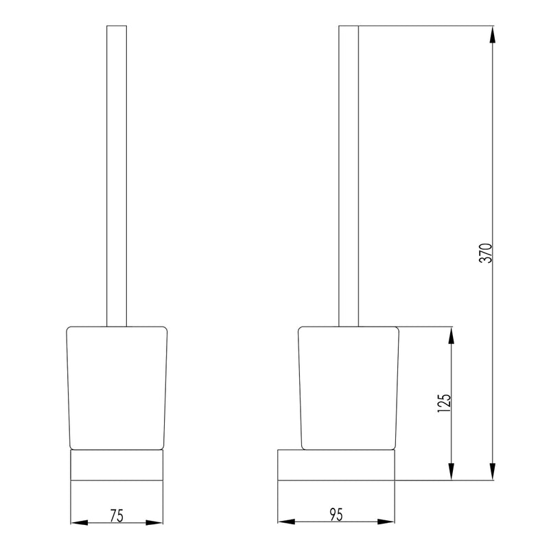 toilet brush and holder Technical Drawing  -  tapron