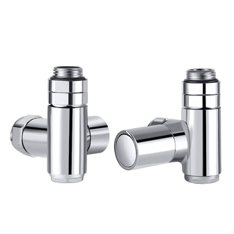 chrome dual fuel towel radiator valves Main image