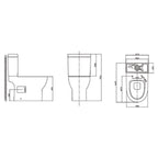 close coupled toilet sale uk technical drawing-tapron