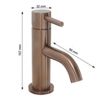 brushed bronze mono basin mixer tap
