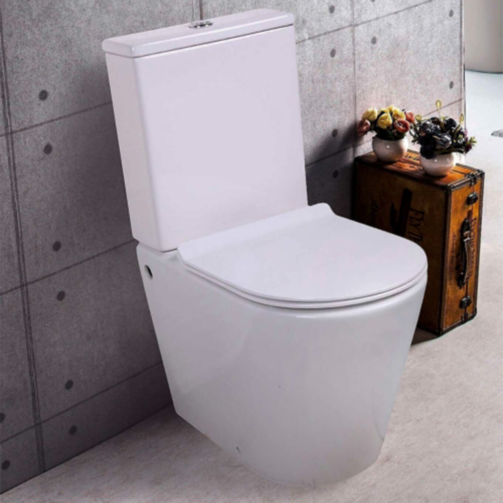 Traditional Close Coupled Toilet with Soft Close UF Seat Cover, Dual Flush Cistern Secondary image