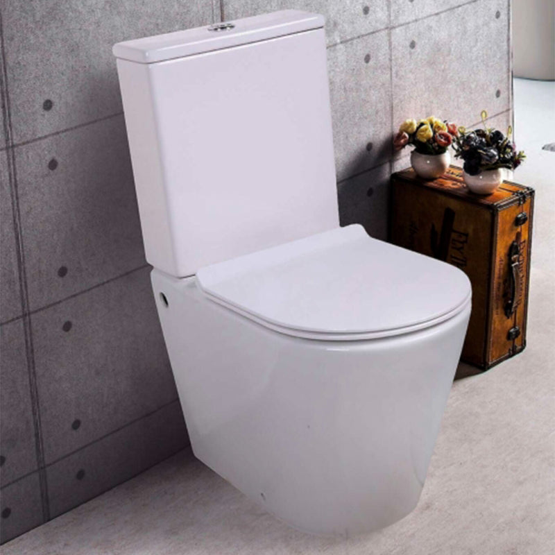 Close Coupled Toilet with Soft Close UF Seat Cover, Dual Flush