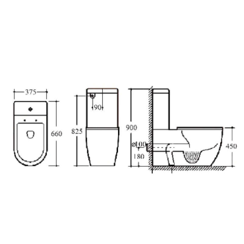 close coupled Technical Drawing-Tapron
