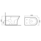 toilet modern closed seat technical drawing-tapron