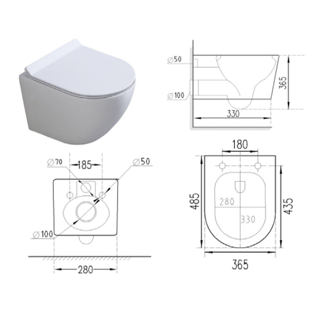 wall hung bidet toilet