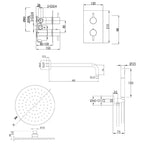 matt black concealed shower