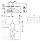 thermostatic shower valve Technical Drawing