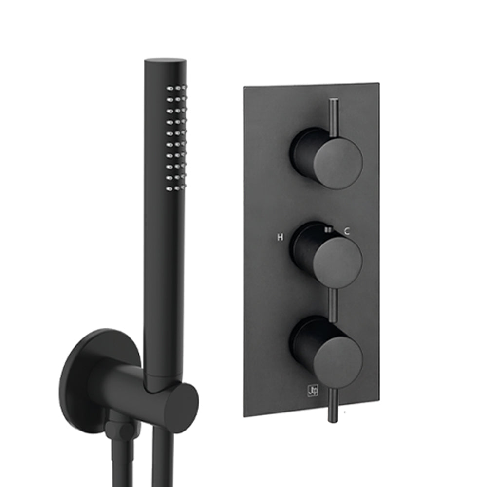 black concealed shower mixer